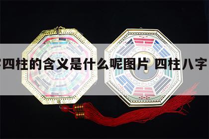 八字四柱的含义是什么呢图片 四柱八字的意思