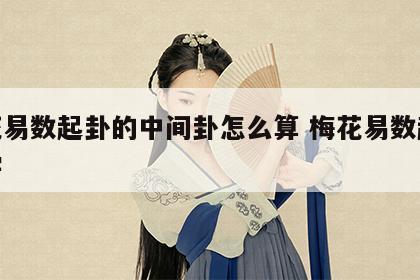 梅花易数起卦的中间卦怎么算 梅花易数起卦教学