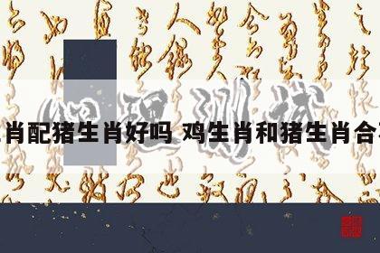 鸡生肖配猪生肖好吗 鸡生肖和猪生肖合不合