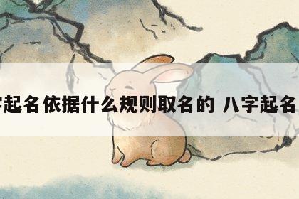 八字起名依据什么规则取名的 八字起名原则