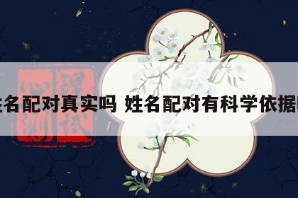 姓名配对真实吗 姓名配对有科学依据吗