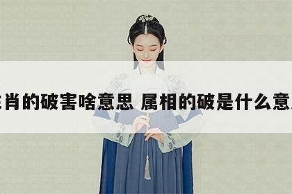生肖的破害啥意思 属相的破是什么意思