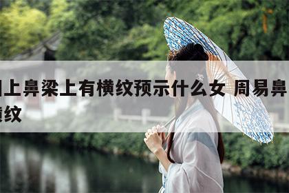 面相上鼻梁上有横纹预示什么女 周易鼻梁上有横纹