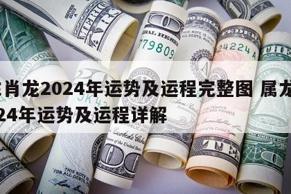 生肖龙2024年运势及运程完整图 属龙2024年运势及运程详解