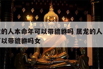 属龙的人本命年可以带貔貅吗 属龙的人本命年可以带貔貅吗女
