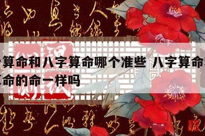 称骨算命和八字算命哪个准些 八字算命和称骨算命的命一样吗
