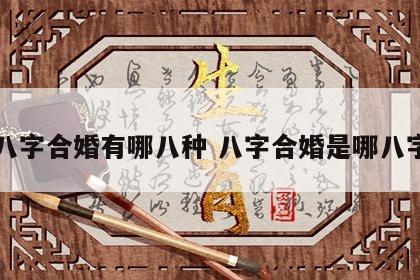 八字合婚有哪八种 八字合婚是哪八字
