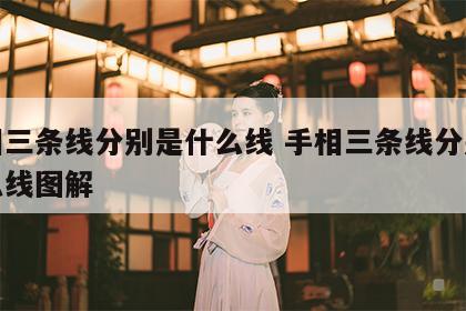 手相三条线分别是什么线 手相三条线分别是什么线图解