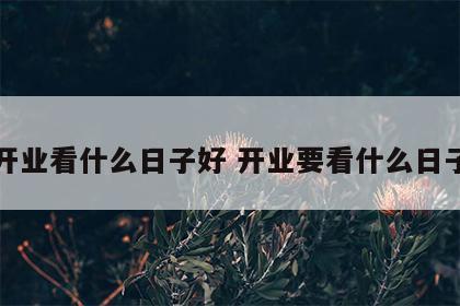开业看什么日子好 开业要看什么日子