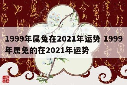 1999年属兔在2021年运势 1999年属兔的在2021年运势