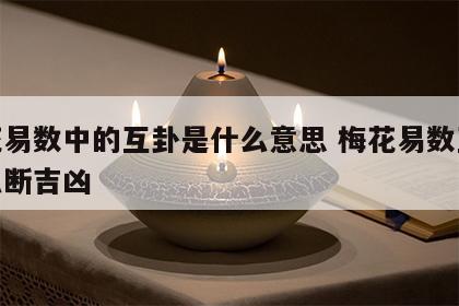 梅花易数中的互卦是什么意思 梅花易数互卦怎么断吉凶