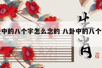 八卦中的八个字怎么念的 八卦中的八个字读法