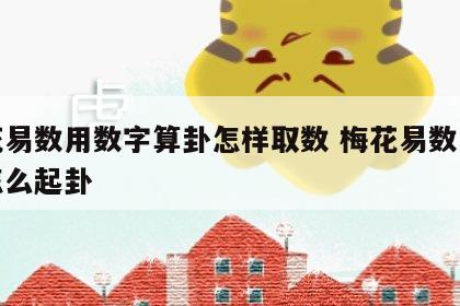 梅花易数用数字算卦怎样取数 梅花易数用数字怎么起卦