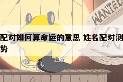 姓名配对如何算命运的意思 姓名配对测试非常运势