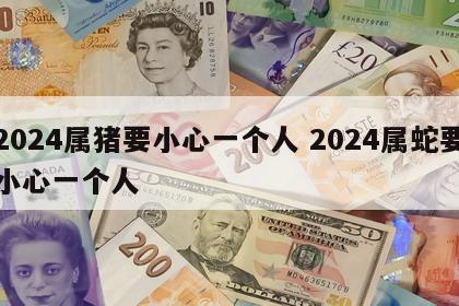 2024属猪要小心一个人 2024属蛇要小心一个人
