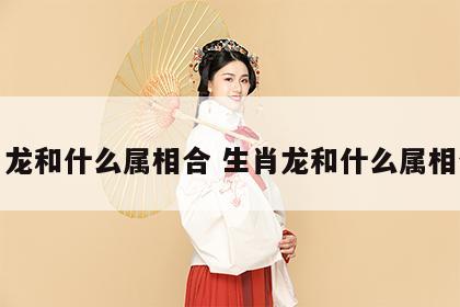 生肖龙和什么属相合 生肖龙和什么属相合财