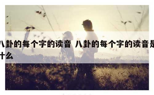 八卦的每个字的读音 八卦的每个字的读音是什么