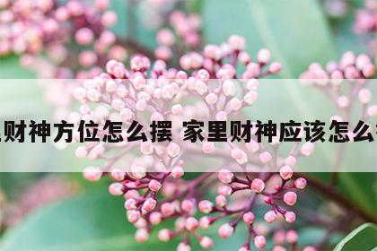 家里财神方位怎么摆 家里财神应该怎么摆放