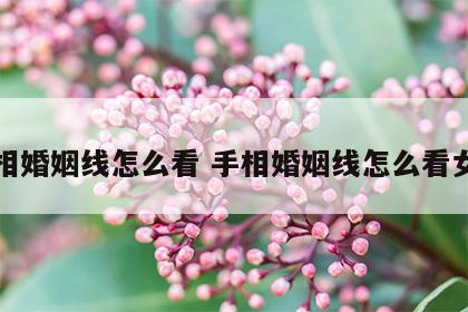 手相婚姻线怎么看 手相婚姻线怎么看女生