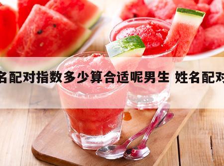 姓名配对指数多少算合适呢男生 姓名配对很准