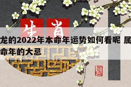 属龙的2022年本命年运势如何看呢 属龙本命年的大忌