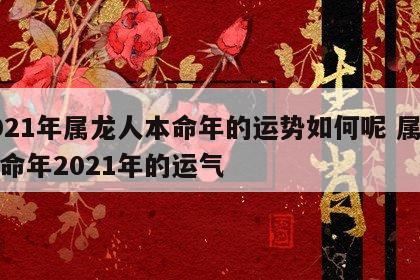 2021年属龙人本命年的运势如何呢 属龙本命年2021年的运气