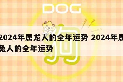 2024年属龙人的全年运势 2024年属兔人的全年运势
