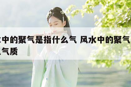 风水中的聚气是指什么气 风水中的聚气是指什么气质