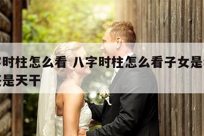 八字时柱怎么看 八字时柱怎么看子女是看地支还是天干