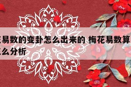 梅花易数的变卦怎么出来的 梅花易数算出变卦怎么分析
