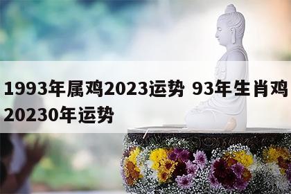 1993年属鸡2023运势 93年生肖鸡20230年运势