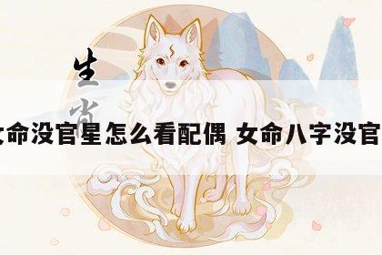 女命没官星怎么看配偶 女命八字没官星