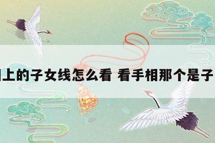 手相上的子女线怎么看 看手相那个是子女线