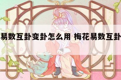 梅花易数互卦变卦怎么用 梅花易数互卦怎么看