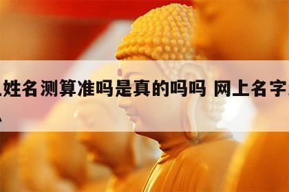 网上姓名测算准吗是真的吗吗 网上名字测算准么