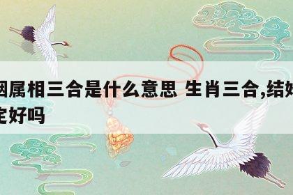 婚姻属相三合是什么意思 生肖三合,结婚就一定好吗