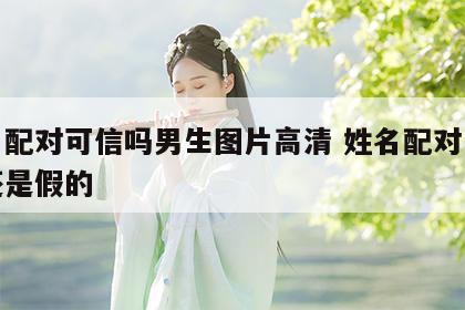 姓名配对可信吗男生图片高清 姓名配对是真的还是假的