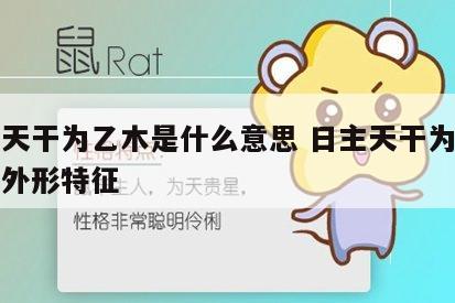 日主天干为乙木是什么意思 日主天干为乙木的人外形特征