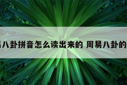 周易八卦拼音怎么读出来的 周易八卦的读法
