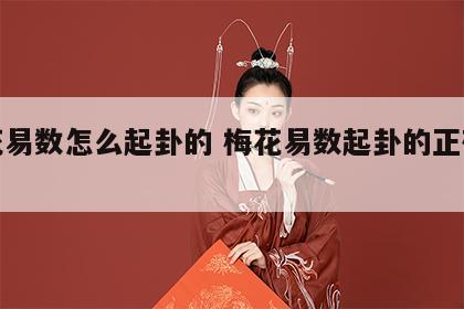 梅花易数怎么起卦的 梅花易数起卦的正确方式