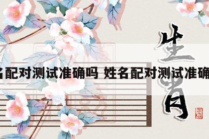姓名配对测试准确吗 姓名配对测试准确吗?