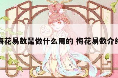 梅花易数是做什么用的 梅花易数介绍