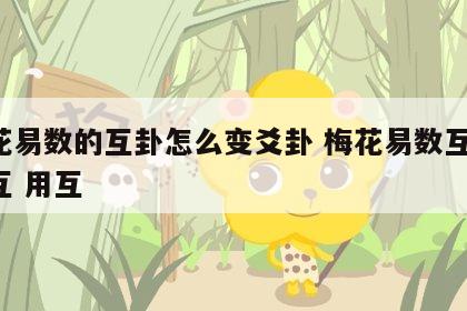 梅花易数的互卦怎么变爻卦 梅花易数互卦 体互 用互