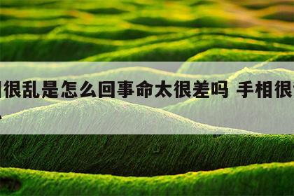 手相很乱是怎么回事命太很差吗 手相很乱怎么办