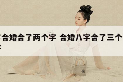 八字合婚合了两个字 合婚八字合了三个字好不好