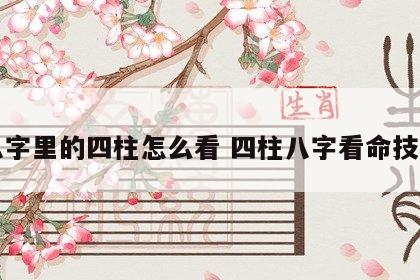 八字里的四柱怎么看 四柱八字看命技巧