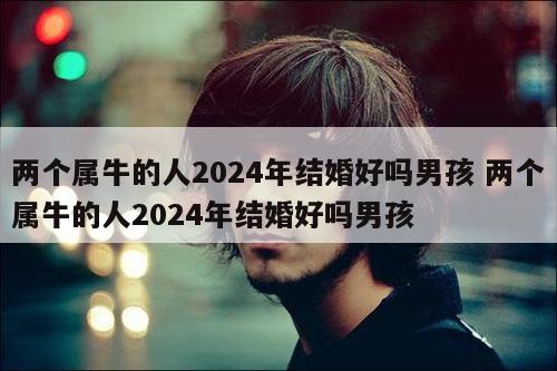 两个属牛的人2024年结婚好吗男孩 两个属牛的人2024年结婚好吗男孩
