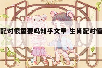 生肖配对很重要吗知乎文章 生肖配对值得相信吗