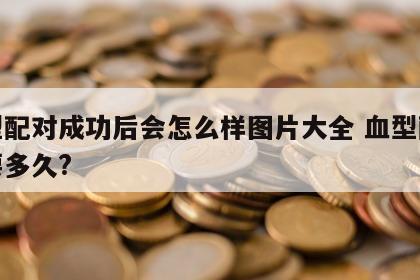 血型配对成功后会怎么样图片大全 血型配对需要多久?