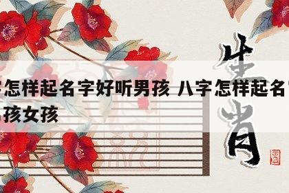 八字怎样起名字好听男孩 八字怎样起名字好听男孩女孩